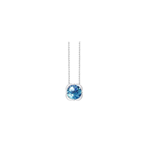 Collier Kalista serti clos pierre fine en or 18 carats