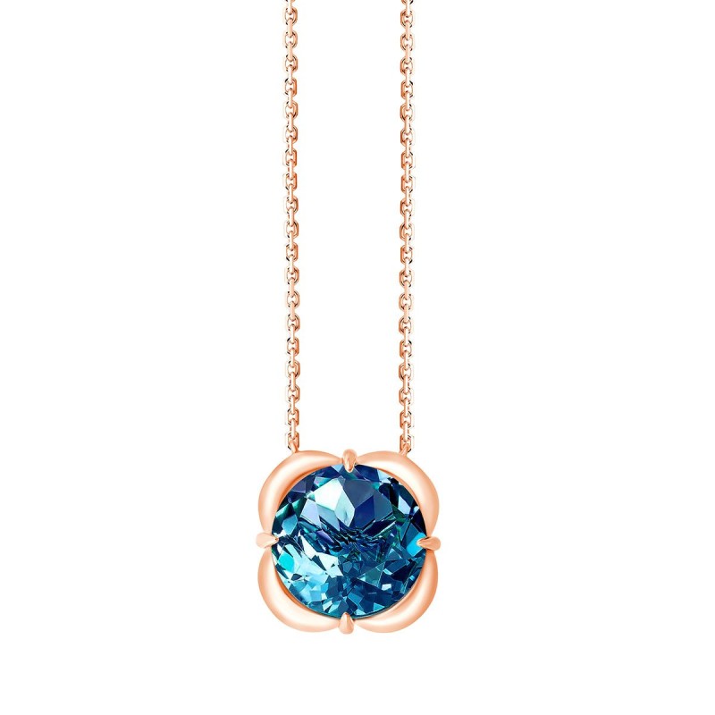 Collier Kalista serti clos pierre fine en or 18 carats