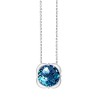 Collier Kalista serti clos pierre fine en or 18 carats