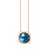 Collier Kalista serti clos pierre fine en or 18 carats