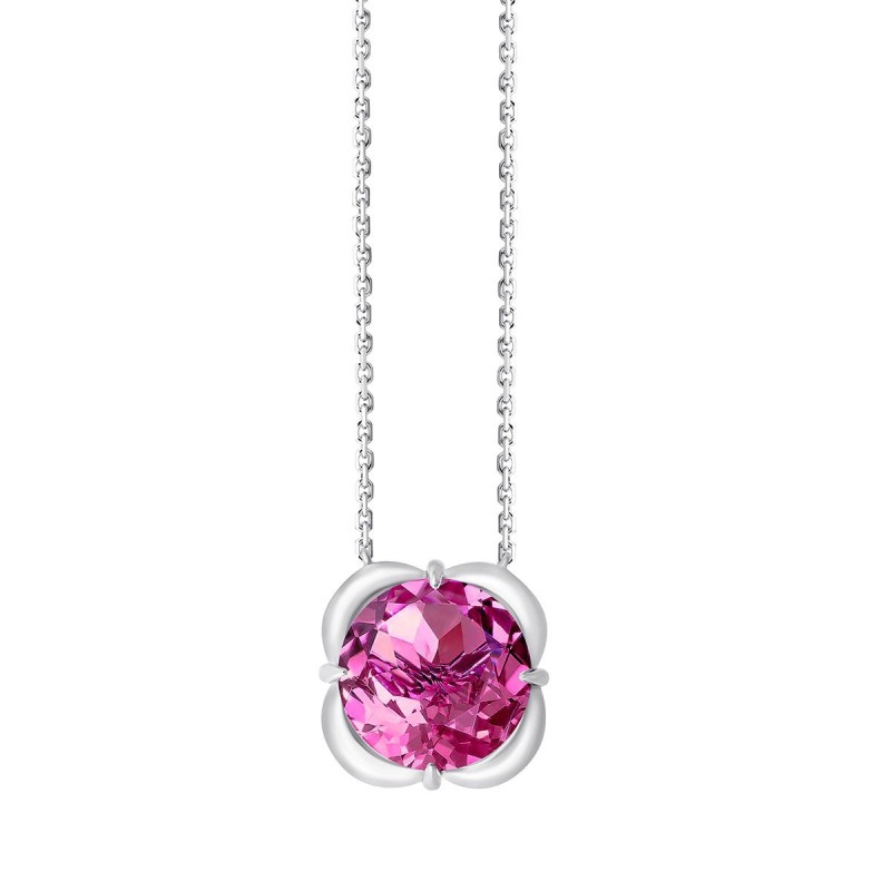 Collier Kalista serti clos pierre fine en or 18 carats