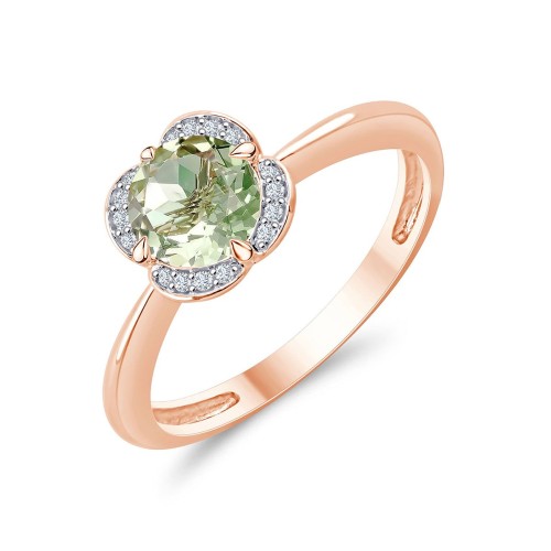 Bague Kalista toi et moi pierre fine et diamant en or 18 carats