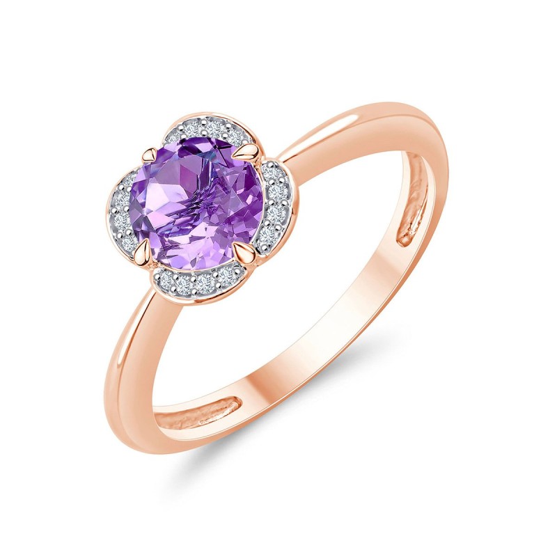Bague Kalista pierre fine et diamant en or 18 carats