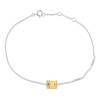 Bracelet Lou serti clos pierre fine et diamant en or 18 carats