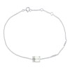 Bracelet Lou serti clos pierre fine et émeraude en or 18 carats