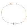 Bracelet Lou serti clos pierre fine et émeraude en or 18 carats
