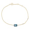 Bracelet Lou serti clos pierre fine et émeraude en or 18 carats