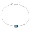 Bracelet Lou serti clos pierre fine et émeraude en or 18 carats