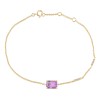 Bracelet Lou serti clos pierre fine et émeraude en or 18 carats