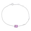 Bracelet Lou serti clos pierre fine et émeraude en or 18 carats