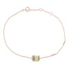 Bracelet Lou serti clos pierre fine et diamant en or 18 carats