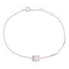 Bracelet Lou serti clos pierre fine et diamant en or 18 carats