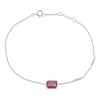 Bracelet Lou serti clos pierre fine et diamant en or 18 carats