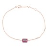 Bracelet Lou serti clos pierre fine et diamant en or 18 carats