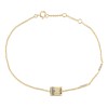 Bracelet Lou serti clos pierre fine et diamant en or 18 carats