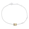 Bracelet Lou serti clos pierre fine et diamant en or 18 carats