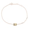 Bracelet Lou serti clos pierre fine et diamant en or 18 carats