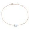Bracelet Lou serti clos pierre fine et émeraude en or 18 carats