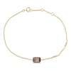 Bracelet Lou serti clos pierre fine et diamant en or 18 carats