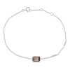Bracelet Lou serti clos pierre fine et diamant en or 18 carats