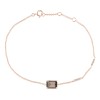 Bracelet Lou serti clos pierre fine et diamant en or 18 carats