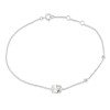 Bracelet Lou serti clos pierre fine et diamant en or 18 carats