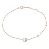Bracelet Lou serti clos pierre fine et diamant en or 18 carats