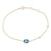 Bracelet Lou toi et moi pierre fine et diamant en or 18 carats