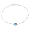 Bracelet Lou toi et moi pierre fine et diamant en or 18 carats
