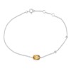 Bracelet Lou serti clos pierre fine et diamant en or 18 carats