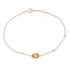 Bracelet Lou serti clos pierre fine et diamant en or 18 carats