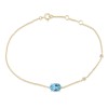 Bracelet Lou pierre fine et diamant en or 18 carats