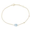 Bracelet Lou toi et moi pierre fine et diamant en or 18 carats