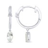 Boucles d'oreilles Lou serti clos pierre fine et diamant en or 18 carats