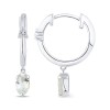 Boucles d'oreilles Lou serti clos pierre fine et diamant en or 18 carats