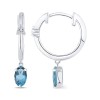 Boucles d'oreilles Lou toi et moi pierre fine et diamant en or 18 carats