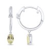 Boucles d'oreilles Lou serti clos pierre fine et diamant en or 18 carats