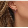 Boucles d'oreilles Lou pierre fine et diamant en or 18 carats