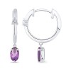 Boucles d'oreilles Lou pierre fine et diamant en or 18 carats