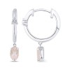 Boucles d'oreilles Lou toi et moi pierre fine et diamant en or 18 carats