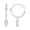 Boucles d'oreilles Lou toi et moi pierre fine et diamant en or 18 carats