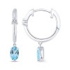 Boucles d'oreilles Lou toi et moi pierre fine et diamant en or 18 carats