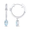 Boucles d'oreilles Lou toi et moi pierre fine et diamant en or 18 carats