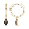 Boucles d'oreilles Lou serti clos pierre fine et diamant en or 18 carats