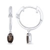 Boucles d'oreilles Lou serti clos pierre fine et diamant en or 18 carats