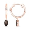 Boucles d'oreilles Lou serti clos pierre fine et diamant en or 18 carats