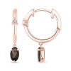 Boucles d'oreilles Lou serti clos pierre fine et diamant en or 18 carats
