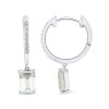 Boucles d'oreilles Lou serti clos pierre fine et émeraude en or 18 carats