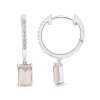 Boucles d'oreilles Lou toi et moi pierre fine et diamant en or 18 carats