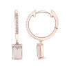 Boucles d'oreilles Lou toi et moi pierre fine et diamant en or 18 carats